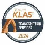 Best in KLAS for Transcription 2024